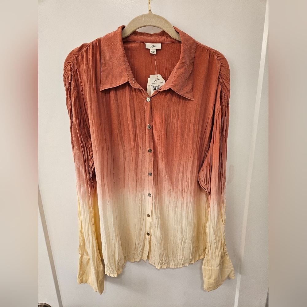 Silk Crinkle J. Jill Blouse - NWT - Size L